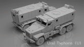 3d Printed 1/72/87 Ural Typhoon-U 6x6 Armoured Truck Unpainted Kit
